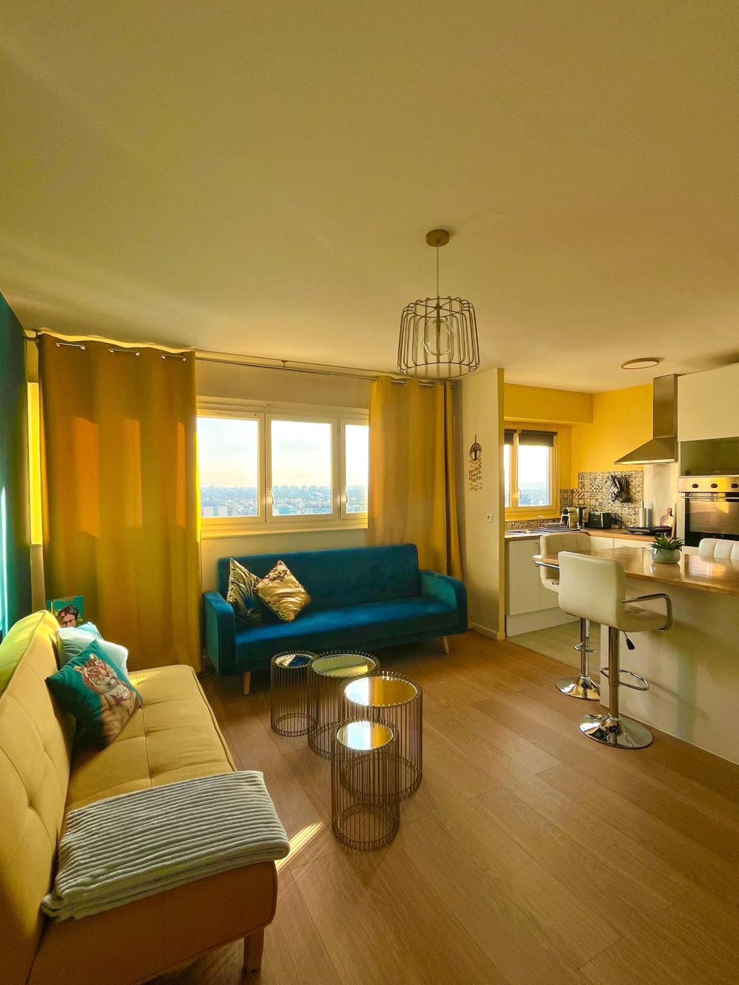 Vue Panoramique Sur Paris : Sublime Appartement Au Centre De Курбевуа Экстерьер фото